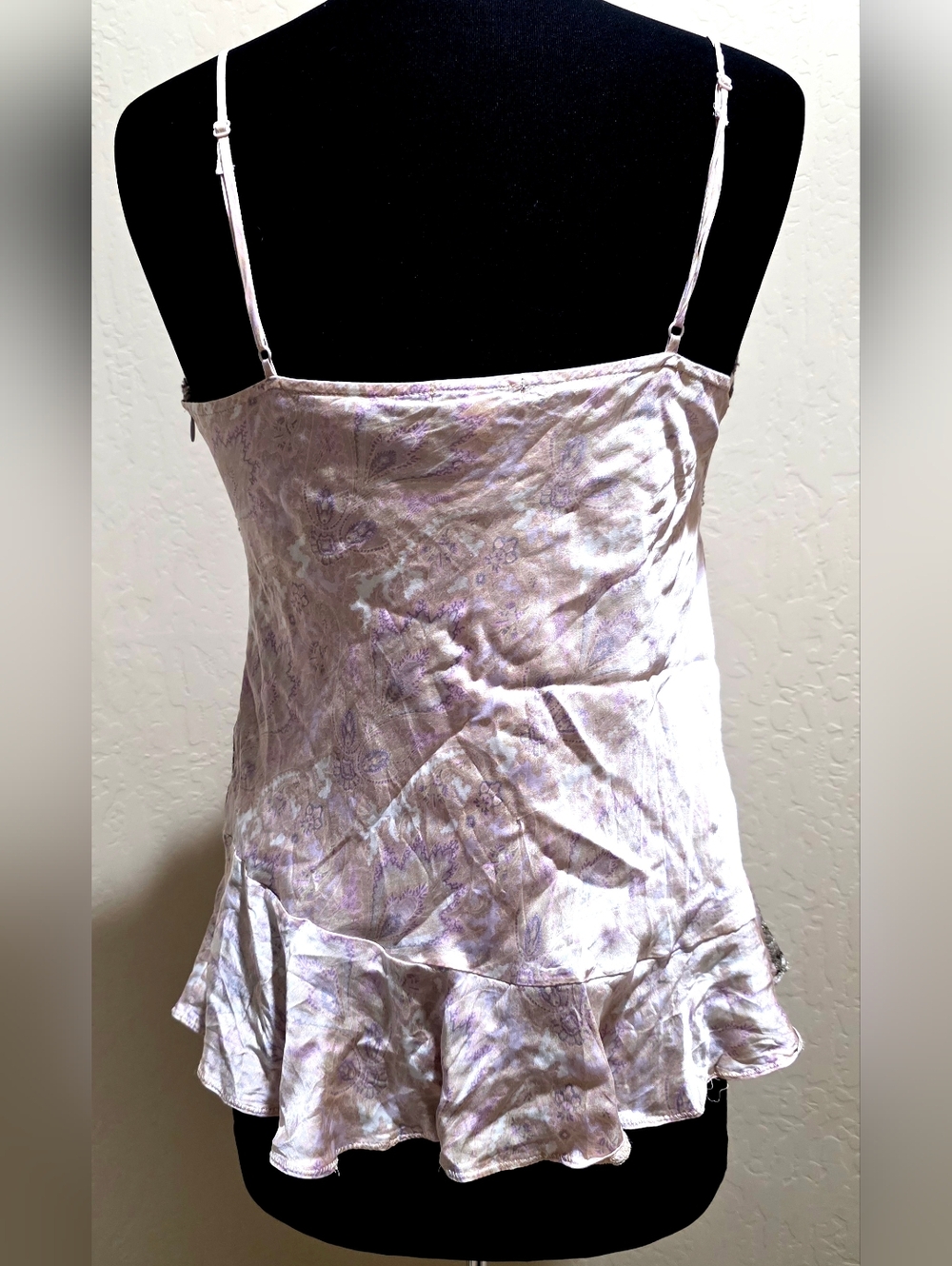 Moda International Silk L Spaghetti Strap Top Tank Multi Fabric - Picture 2 of 7